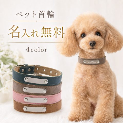 犬 首輪 名入れ無料 迷子札 名前入り 電話番号入り ネームプレート 刻印無料 PUレザー ステンレスプレート 犬用首輪 犬首輪 犬の首輪 オーダーメイド ベルト式 Dカン 小型犬 中型犬 大型犬 おしゃれ シンプル 散歩 迷子対策 防災 誕生日 記念日 ギフト