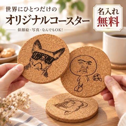 コルクコースター 名入れ 無料 30枚セット 丸型 直径90mm 厚さ3mm オリジナル刻印 レーザー彫刻 ロゴ 印刷 対応 おしゃれ ギフト プレゼント ノベルティグッズ 記念品 プチギフト カフェ 飲食店 居酒屋 結婚式 内祝い 席札 吸水 木製