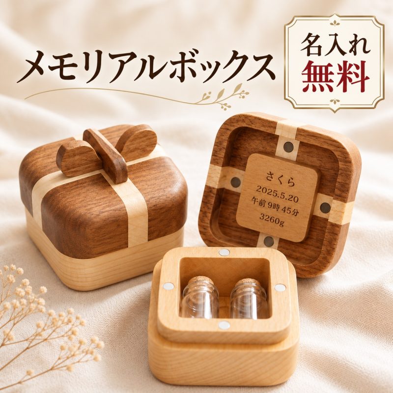 へその緒ケース 産毛ケース 木製 名入れ無料 名前入り 刻印 ガラス瓶付き へその緒入れ 胎毛ケース うぶ毛 ファーストカット メモリアルボックス メモリアルケース オーダーメイド 赤ちゃん 新生児 ベビー 保管 保存 おしゃれ 出産祝い 誕生記念 出産記念 ベビーギフト