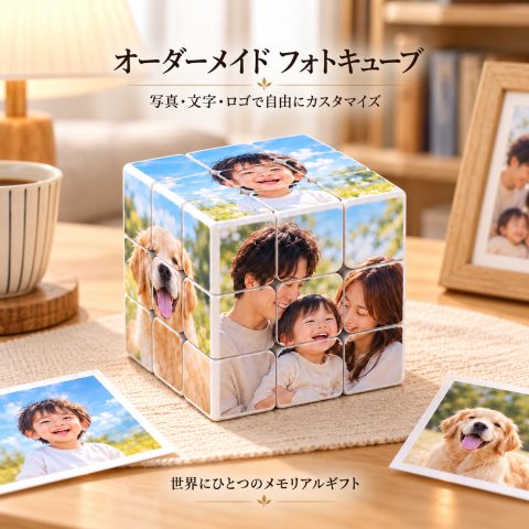 オリジナル キューブパズル 写真入り 写真プリント オーダーメイド 名入れ無料 立体パズル ブロックキューブ 写真で作る ギフト 画像印刷 オリジナルグッズ 記念品 ロゴ入れ メッセージ対応 カップル 家族 ペット 子供 誕生日プレゼント 結婚祝い 結婚記念日 卒業記念品